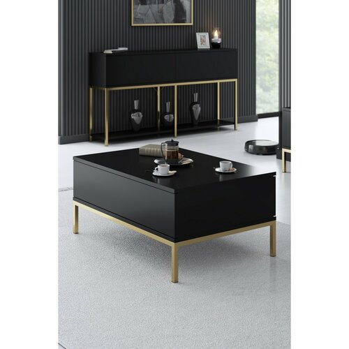 Stolik konferencyjny Lord Black and Gold