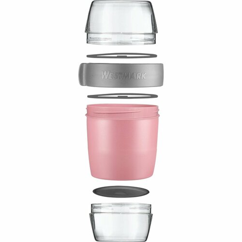 Westmark háromrészes ételtartó edény, 1150 ml, rózsaszín