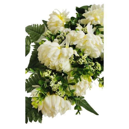 Krizantém dekor művirág, krémszínű, magasság 60 cm termék 2. képe