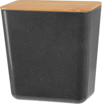 Aufbewahrungsbox mit Bambusdeckel Roger, 13 x 13,7 x 8 cm, Anthrazit