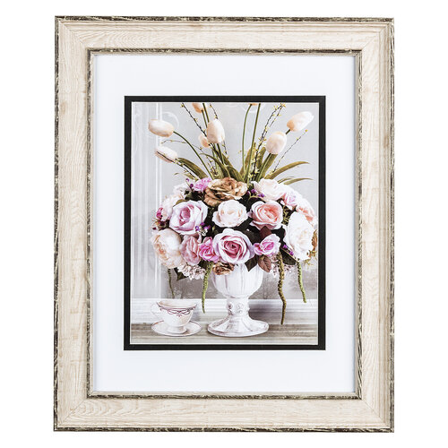 Obraz Bukiet kwiatów z filiżanką, dekor Rose