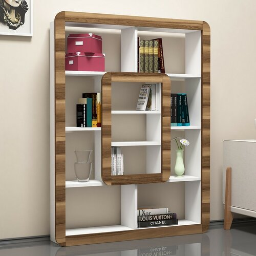 Bücherregal Orkide in White and Walnut