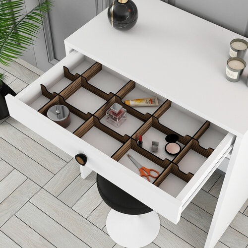 Lisbon White Cosmetic Table