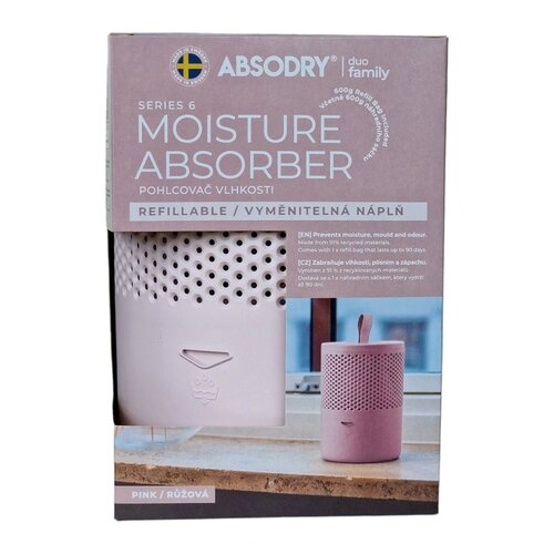 Everbrand Nedvességelnyelő Absodry Duo Family Bag6-sorozat, 50 m3-ig, rózsaszín
