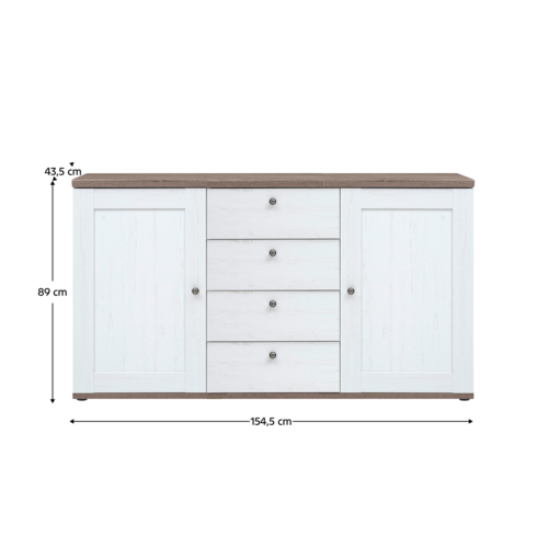 Comodă TEINA 2D4S, pin canyon