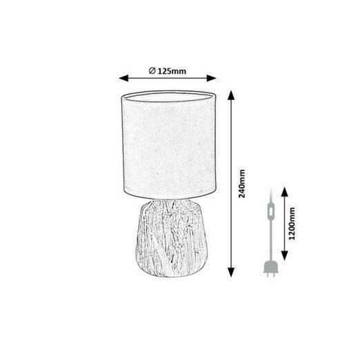 Rabalux 74067 stolní lampa Nalisa, válcovitá, bílá