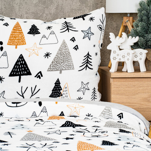 Lenjerie de pat din microflanel 4Home Nordic forest , 140 x 220 cm, 70 x 90 cm