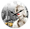 Nástěnné skleněné hodiny Marilyn Monroe