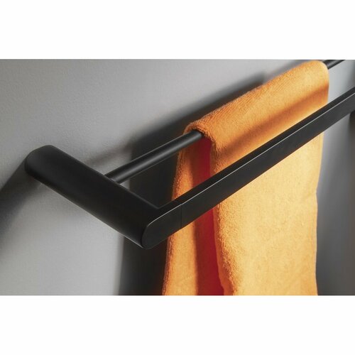 SAPHO RF011/15 Flori suport dublu pentru prosoape60 x 12,7 cm, negru mat
