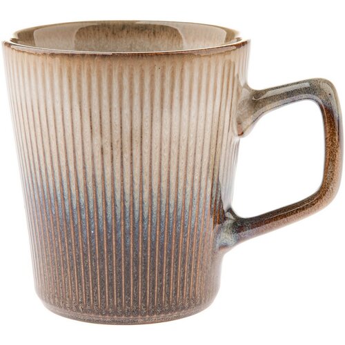 Zestaw 6 ceramicznych kubków Rustik 410 ml, jasnobrązowe