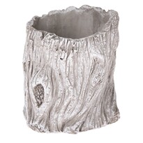 Бетонний вазон Декоративна кора дерева, сірий, 12x 13,5 см