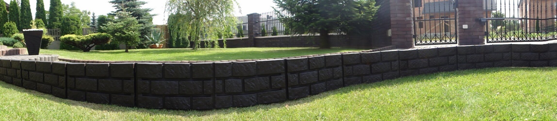 Gartenpalisade - Bordstein Braun, 2,2 m