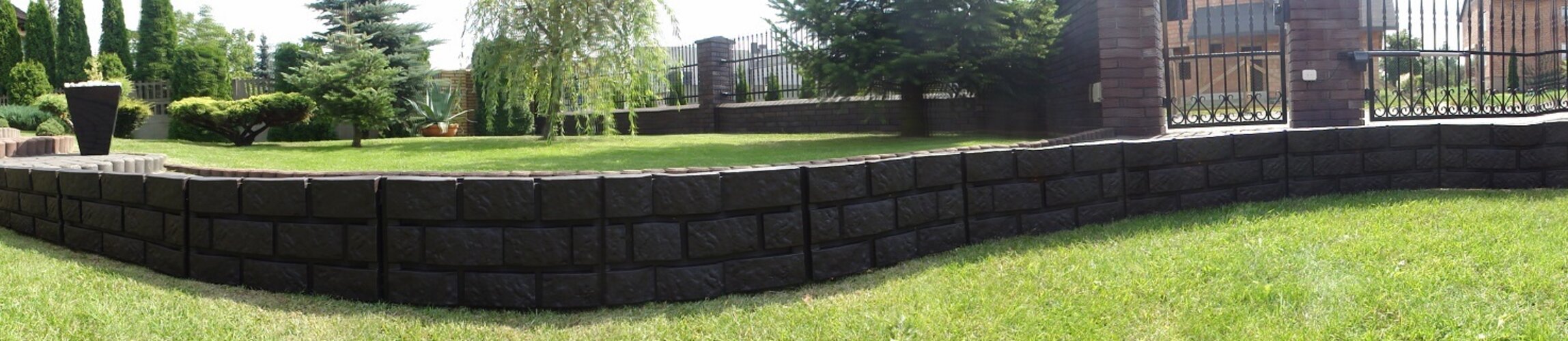 Vrtna palisada - robnik rjave barve, 2,2 m