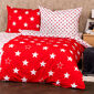 4Home Бавовняна постільна білизна Stars red, 140 x 200 см, 70 x 90 см
