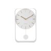 Karlsson KA5796WH Dizajnové kyvadlové nástenné hodiny, 33 cm