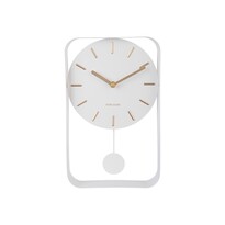 Karlsson KA5796WH Dizajnové kyvadlové nástenné hodiny, 33 cm