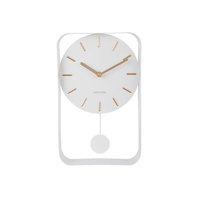 Karlsson KA5796WH Designové kyvadlové nástěnné hodiny, 33 cm