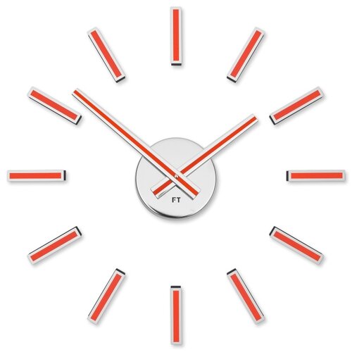 Future Time  FT9400RD Modular red Designerski zegar naklejany, śr. 40 cm
