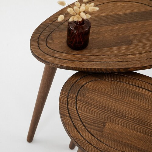 Komplet stranskih mizic Sweet Walnut, 2 kos