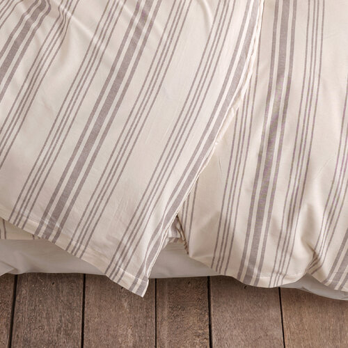 4Home Bettwäsche aus Baumwolle Stripes taupe, 140 x 200 cm, 70 x 90 cm