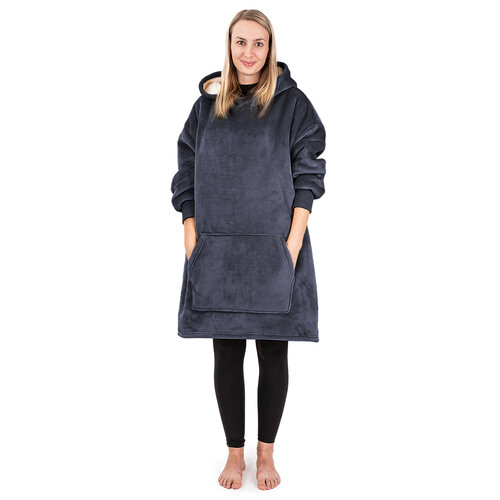 Hanorac din micropluș și imitație de blăniță 4Home Antracit, mărimea M