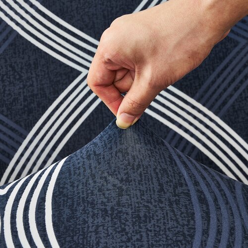 4Home Spannbezug für Sessel Elegant blau, 90-140 cm + gratis Kissenbezug