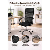 Kancelárska stolička Focus Aero, čierna