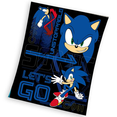 Carbotex Dětská deka Nezastavitelný Ježek Sonic, 130 x 170 cm