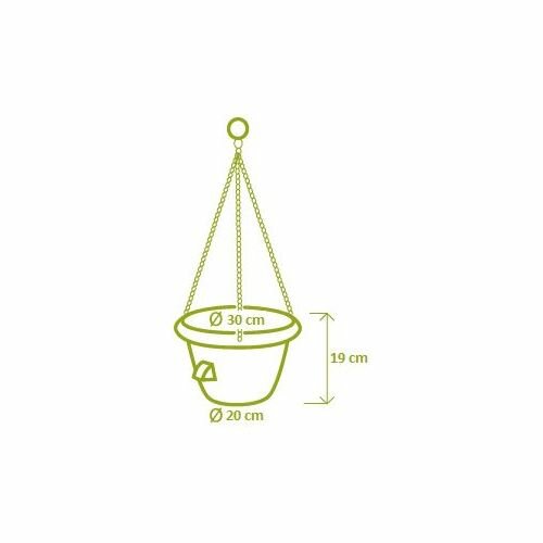 Plastia Samozavlažovací závesný kvetináč terakota , pr 30 cm