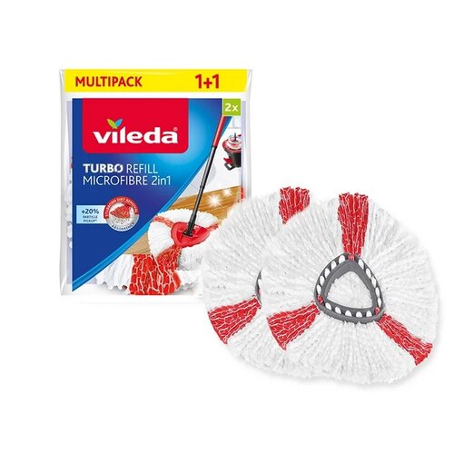 Vileda TURBO 2в1 Заміна для швабри Turbo та Easy Wring & Clean, 2 шт.