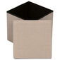 Hocker mit Stauraum, Cremefarben, 38 x 38 x 38 cm