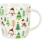 Porzellanbecher mit Weihnachtsdekoration, 370 ml