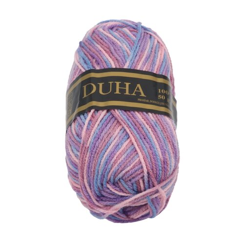 Garn DUHA rosa, lila, blau, 50 g / 150 m