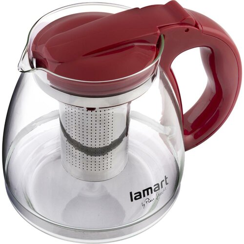Lamart LT7074 čajnik Verre, 1,5 l, rdeč