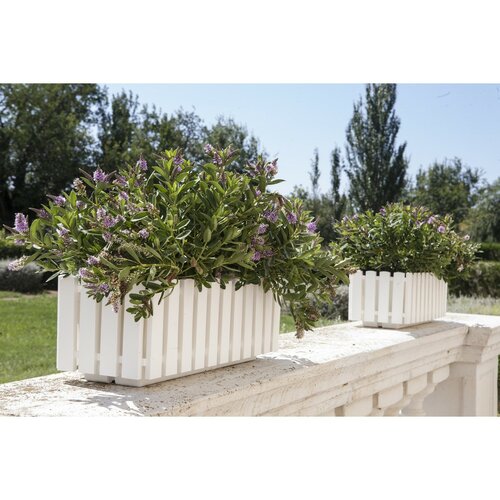 Gardenico Blumenkasten Fency Weiß, 75 x 18,5 cm