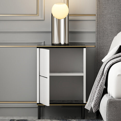Noční stolek Imaj White Marble