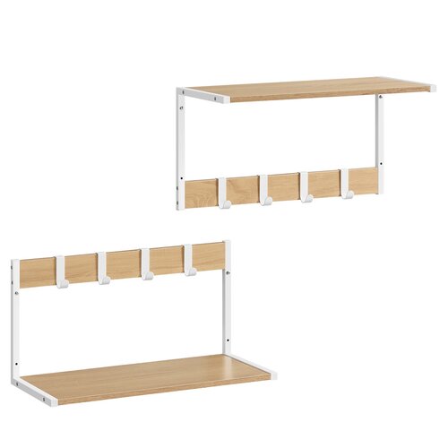 Set de rafturi de perete E1083 WT, alb, 2 buc.