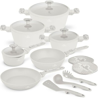 BerlingerHaus Set de vase cu suprafață din titan Sahara Marble, 15 piese