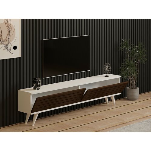 Televizní stolek Hill Walnut and White