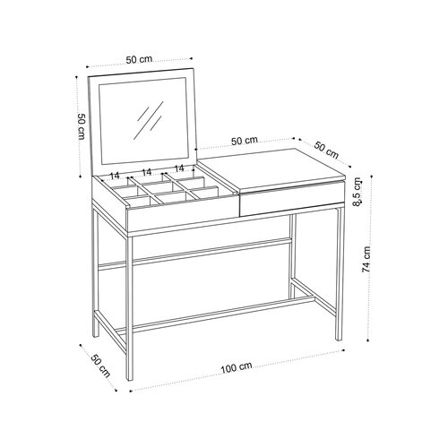 Măsuță de toaletă Amour