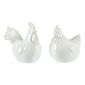 Decorațiune ceramică Hen și robinet, alb , 11 x 13x 14 cm, set de 2