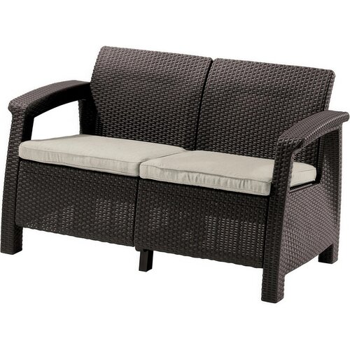 Keter Gartensofa Corfu 128 x 70 x 79 cm, braun