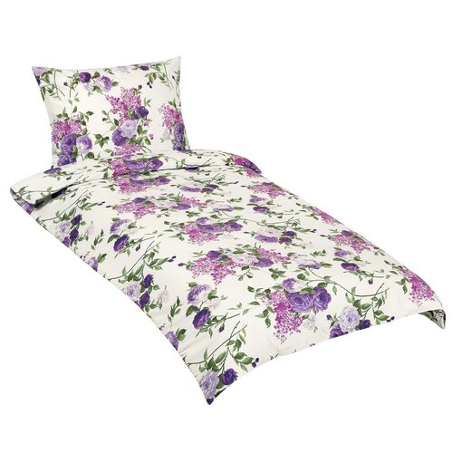 Lenjerie de pat din bumbac Bellatex Trandafir lila, 140 x 200 cm, 70 x 90 cm