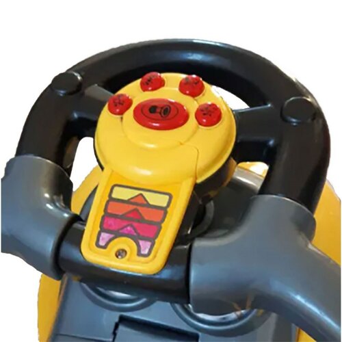 Mașinuță Baby Mix Mega Car 3in1 cu bară de ghidare, albastru