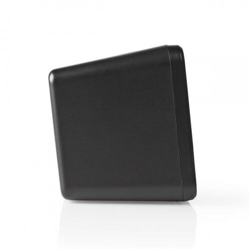 Nedis Ceas cu alarmă digital cu radio, ecran LEDde 0,9", negru