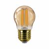 Philips LED filament žiarovka E27 P45 6W (40W) 1800K nestmievateľná, jantárová
