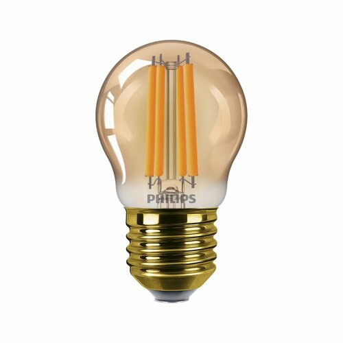 Philips LED filament žiarovka E27 P45 6W (40W) 1800K nestmievateľná, jantárová