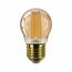 Philips LED filament žiarovka E27 P45 6W (40W) 1800K nestmievateľná, jantárová