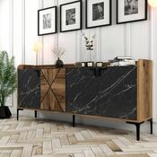 Venedik Walnut and Black Marble szekrény