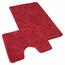 Kvalitex Badematten-Set Blätter weinrot, 60 x 100 cm, 60 x 50 cm